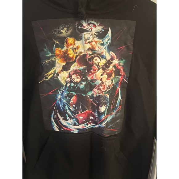 Jon Lauren Apparel Hoodie Mens Size Small Black Anime Hooded Sweatshirt GUC - Picture 7 of 7